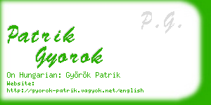 patrik gyorok business card