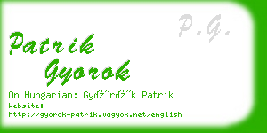 patrik gyorok business card